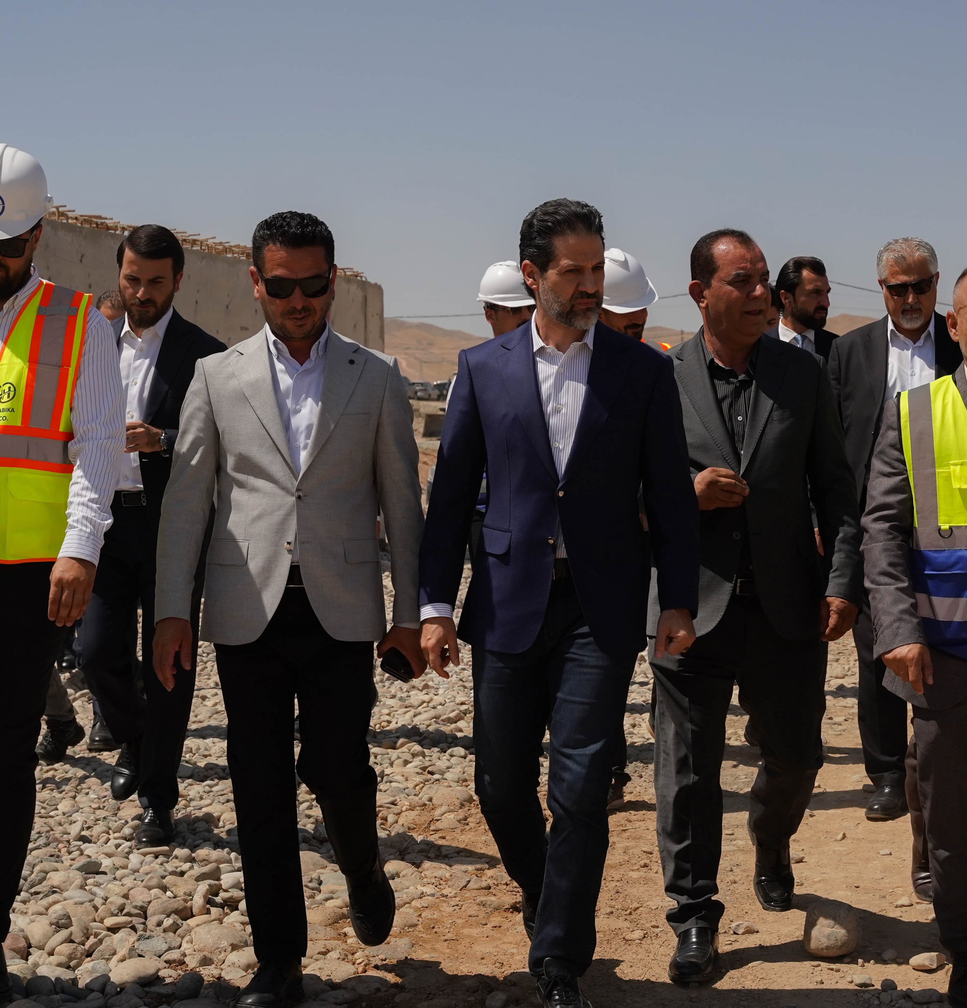 بەڕێز جێگری سەرۆکی ئەنجوومەنی وەزیران سەردانی پێگەی پڕۆژەی ئاوی (گۆپتەپە - چەمچەماڵ)یان کرد