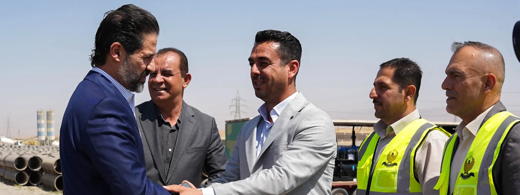 بەڕێز جێگری سەرۆکی ئەنجوومەنی وەزیران سەردانی پێگەی پڕۆژەی ئاوی (گۆپتەپە - چەمچەماڵ)یان کرد