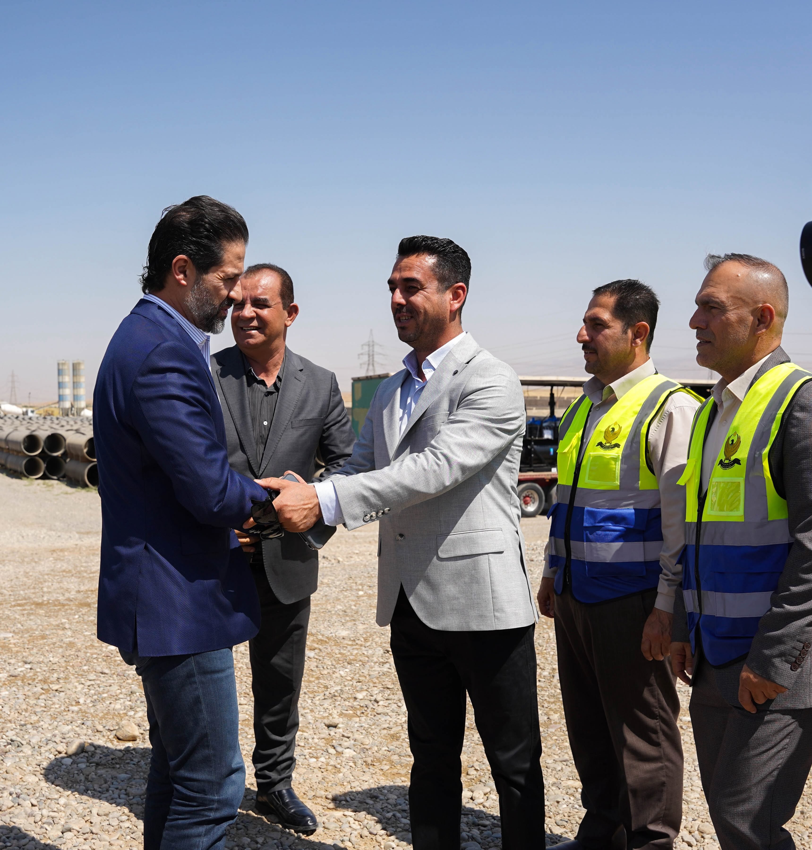 بەڕێز جێگری سەرۆکی ئەنجوومەنی وەزیران سەردانی پێگەی پڕۆژەی ئاوی (گۆپتەپە - چەمچەماڵ)یان کرد