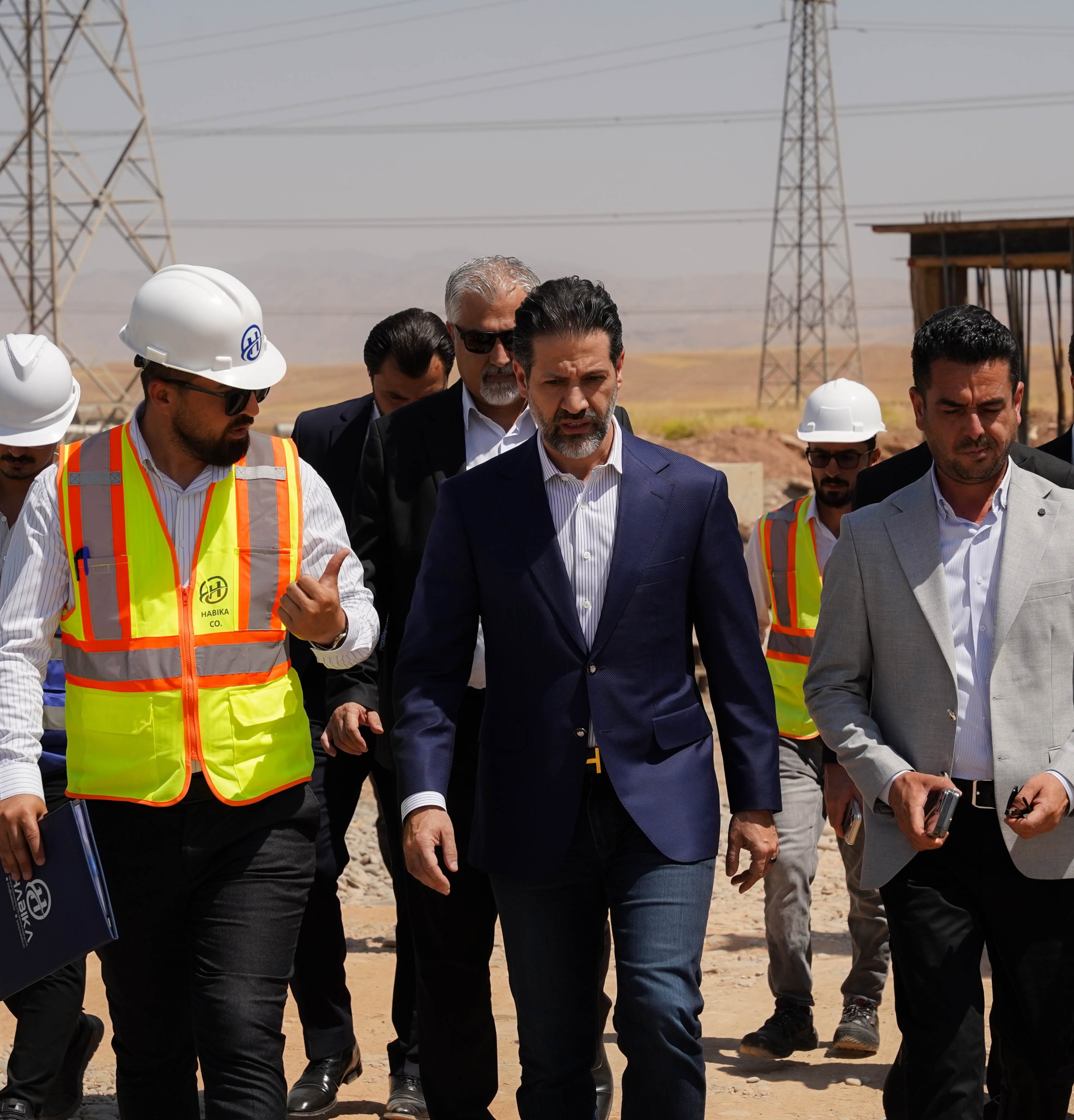 بەڕێز جێگری سەرۆکی ئەنجوومەنی وەزیران سەردانی پێگەی پڕۆژەی ئاوی (گۆپتەپە - چەمچەماڵ)یان کرد