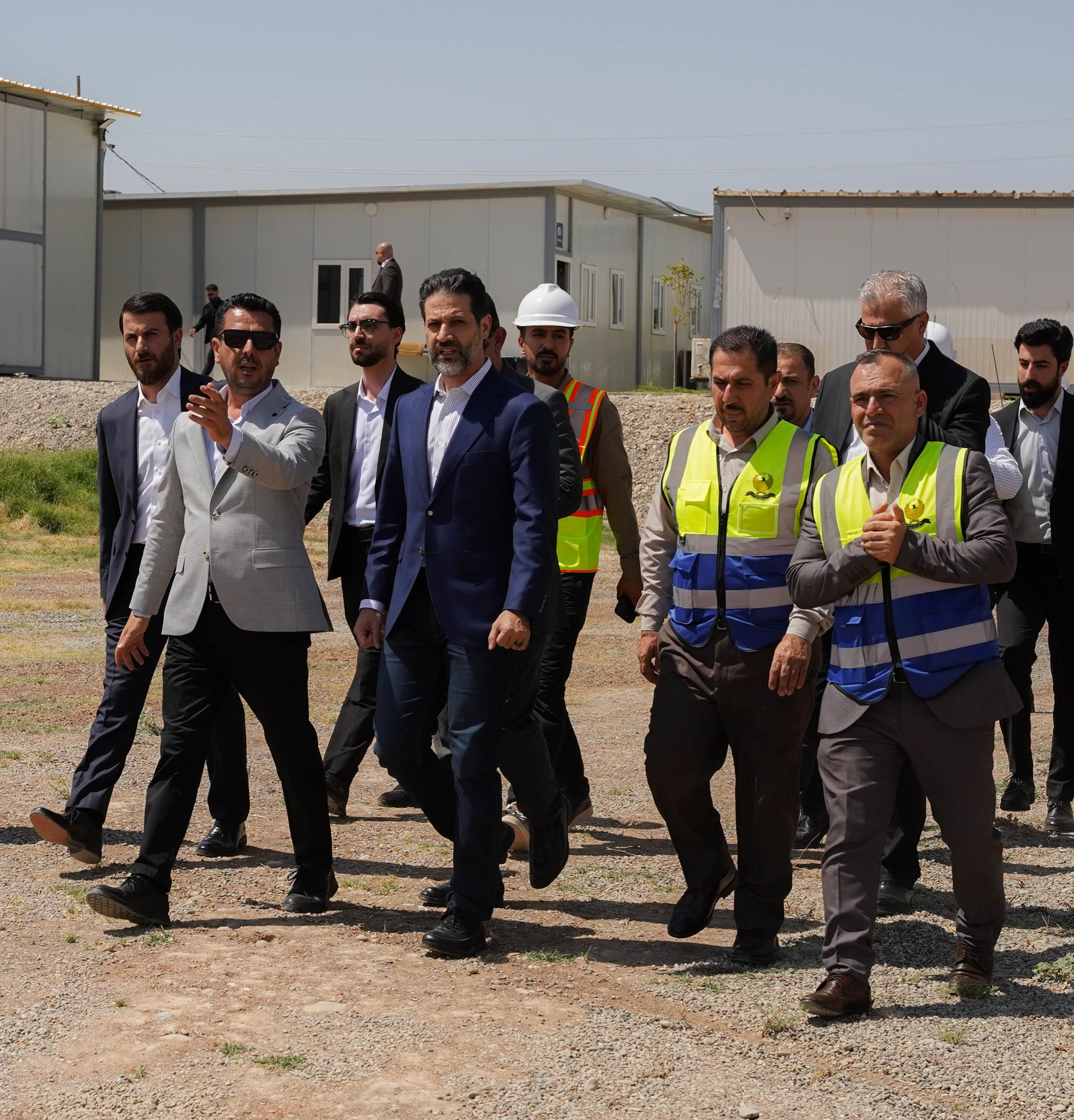 بەڕێز جێگری سەرۆکی ئەنجوومەنی وەزیران سەردانی پێگەی پڕۆژەی ئاوی (گۆپتەپە - چەمچەماڵ)یان کرد