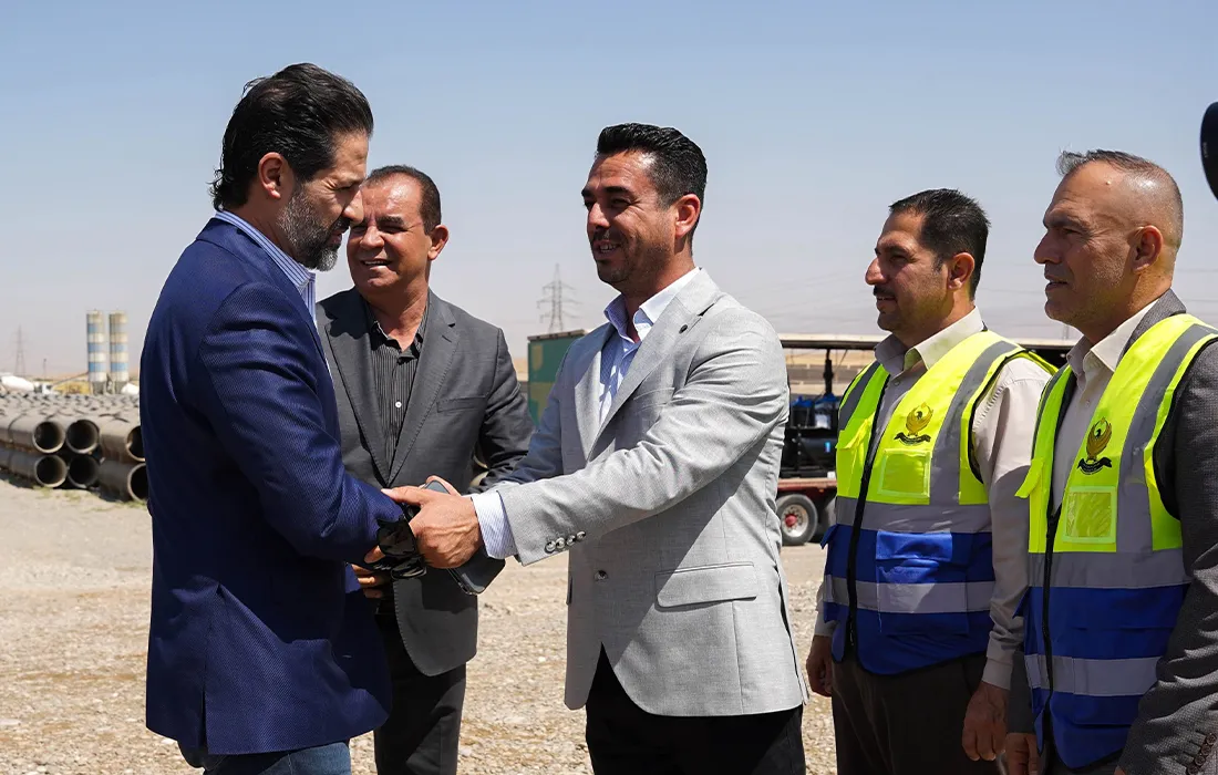 بەڕێز جێگری سەرۆکی ئەنجوومەنی وەزیران سەردانی پێگەی پڕۆژەی ئاوی (گۆپتەپە - چەمچەماڵ)یان کرد