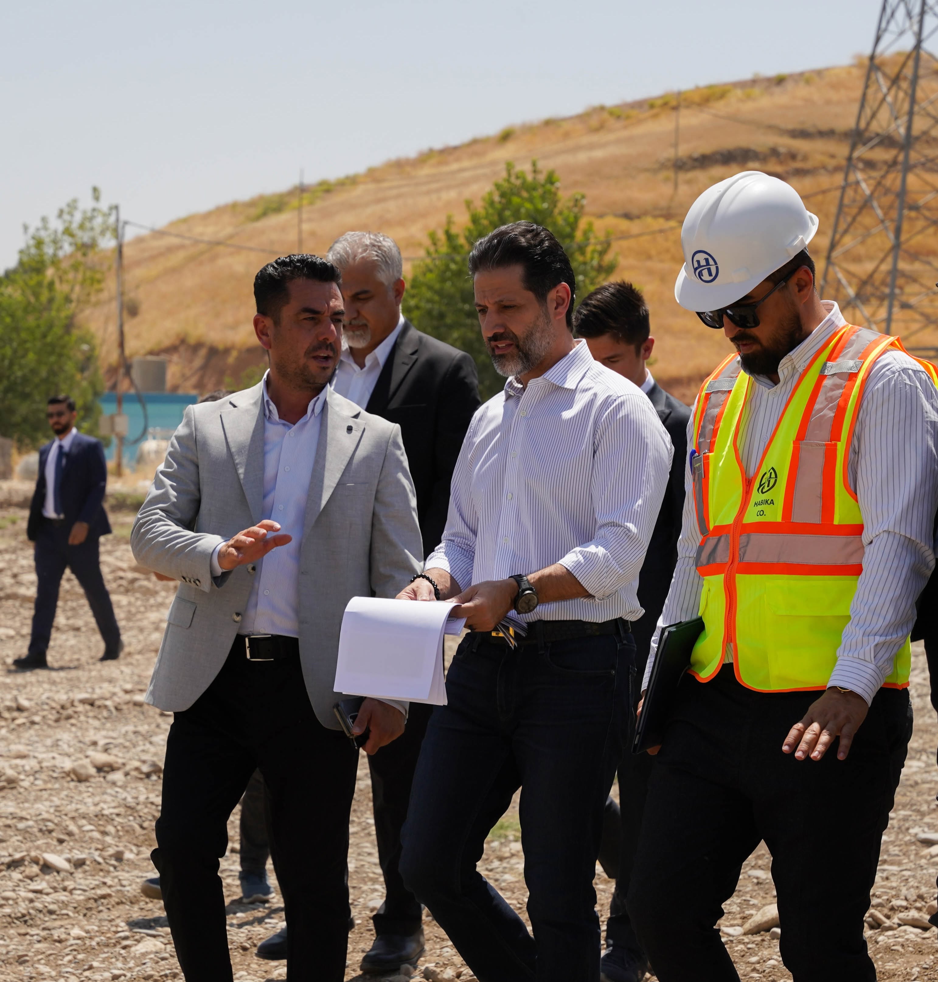 بەڕێز جێگری سەرۆکی ئەنجوومەنی وەزیران سەردانی پێگەی پڕۆژەی ئاوی (گۆپتەپە - چەمچەماڵ)یان کرد